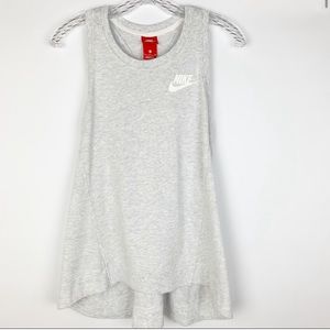 Nike heather gray knit racerback tank top size S